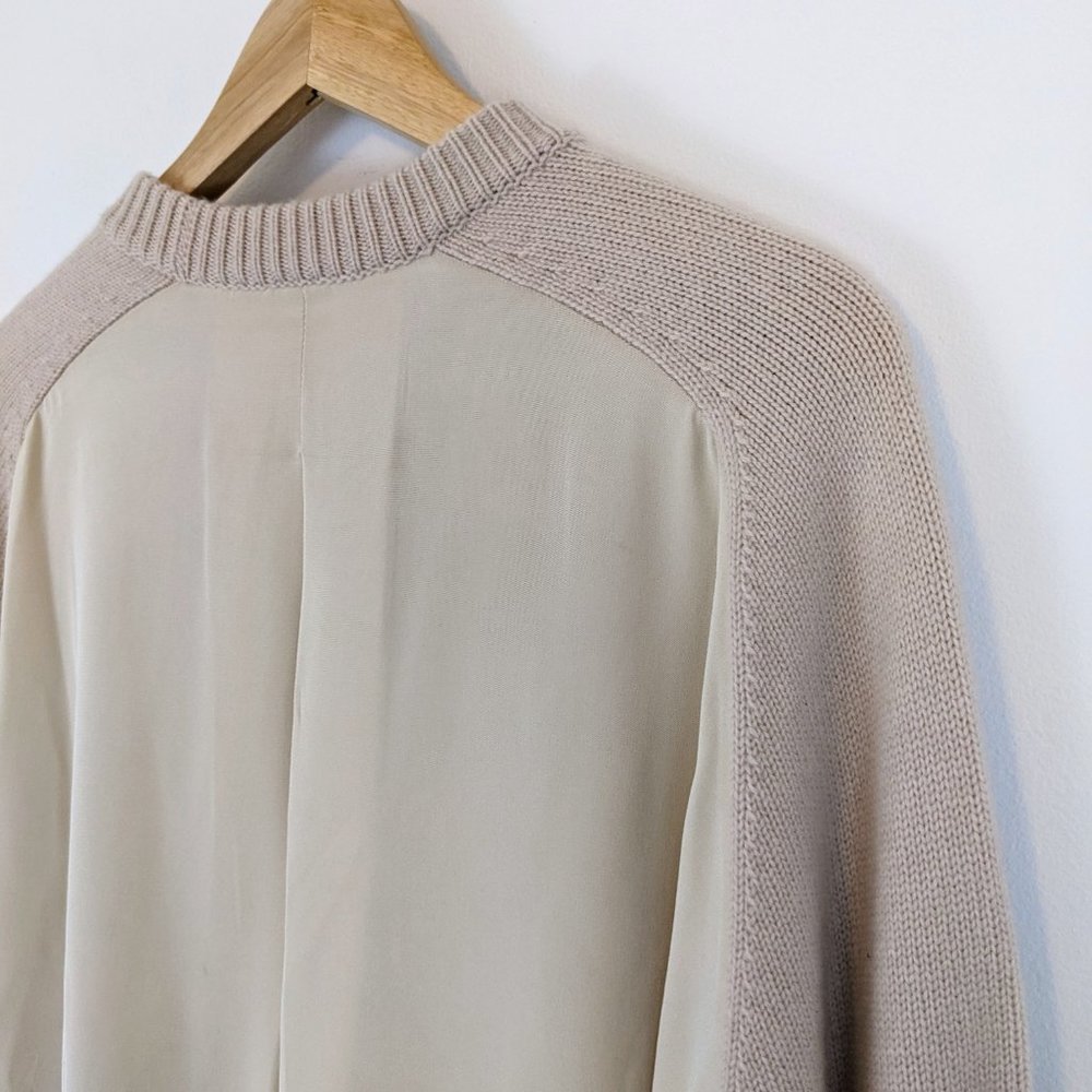 Tibi Cashmere Cream Crew Neck Sweater - Picture 6 of 11